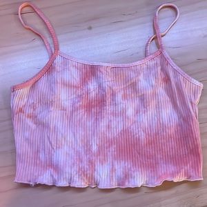 tie dye cropped tank top